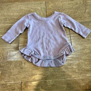 Kate Quinn Infant Girls Long Sleeve Organic Cotton Ruffle Bubble Onesie 3-6 M